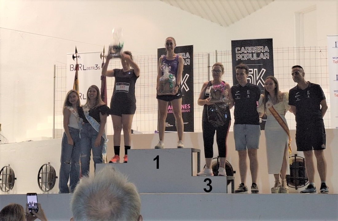 Carrera charcones, podium femenino 2