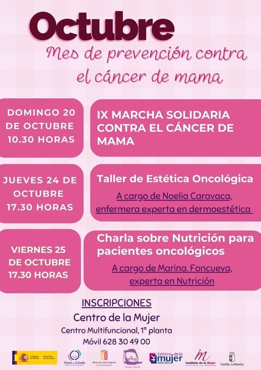 CARTEL ACTIVIDADES cancer mama Miguel Esteban